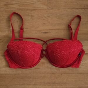 PINK Victoria's Secret Red Lace Bra